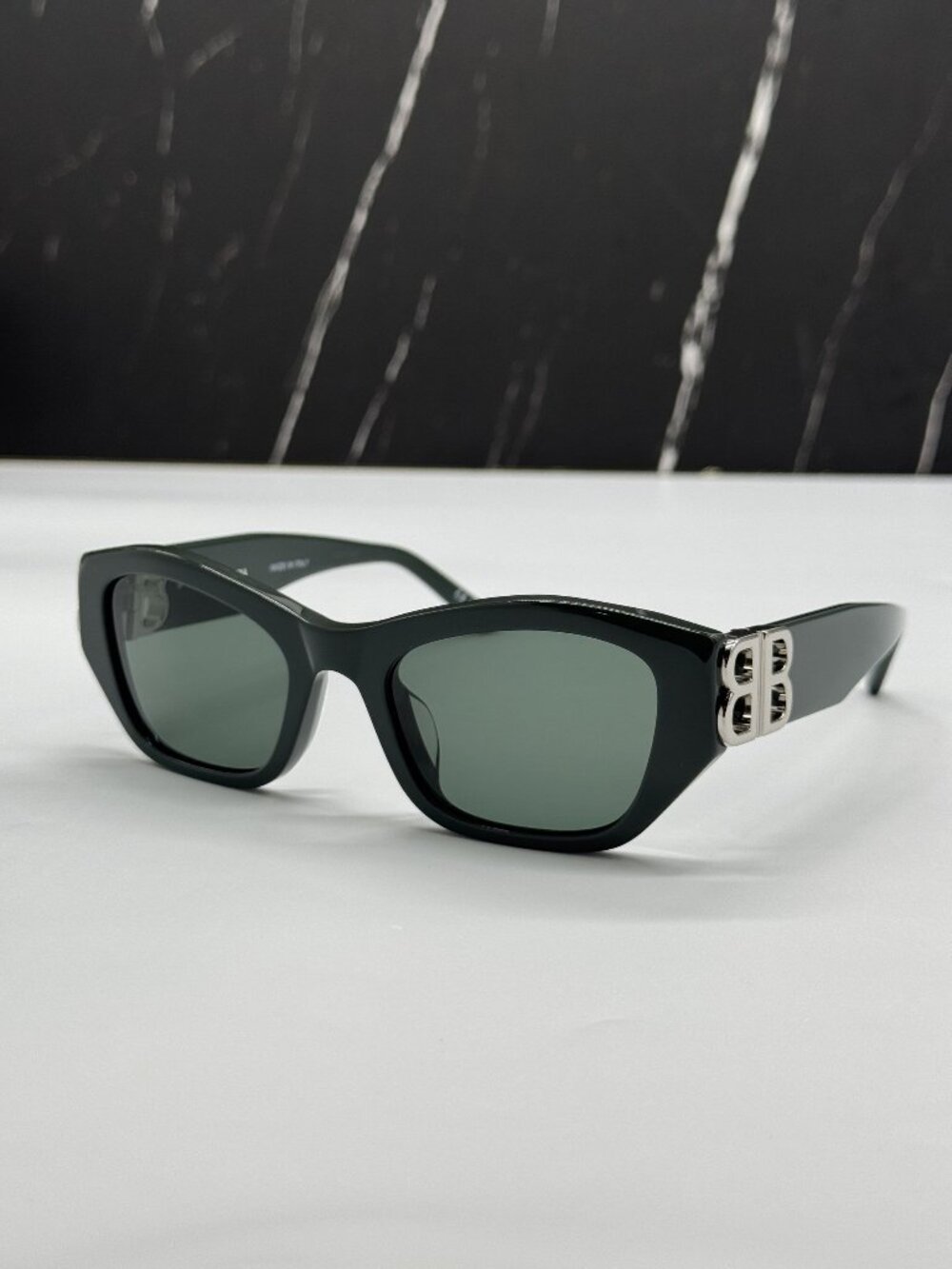 NEW BALENCIAGA BB0311SK 004 GREEN GEOMETRIC UNISEX SUNGLASSES BALENCIAGA EYEWEAR